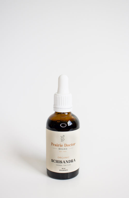 Our organic Schisandra herbal tincture is crafted using organic, sustainably sourced Schisandra berries. Schisandra is an adaptogenic herb that is known to help increase energy levels and resistance to stress. Schisandra has a long history of use in Traditional Chinese Medicine for its many health supporting properties.