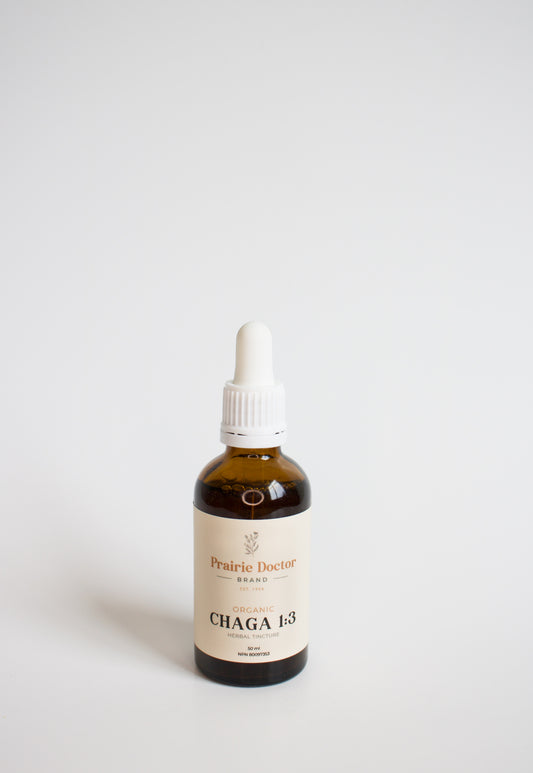 Our organic Chaga mushroom tincture is made using organic, Canadian grown Chaga mushroom fruiting bodies. Chaga is renowned for its immune-boosting properties and has been cherished for centuries in many modalities of traditional healing.