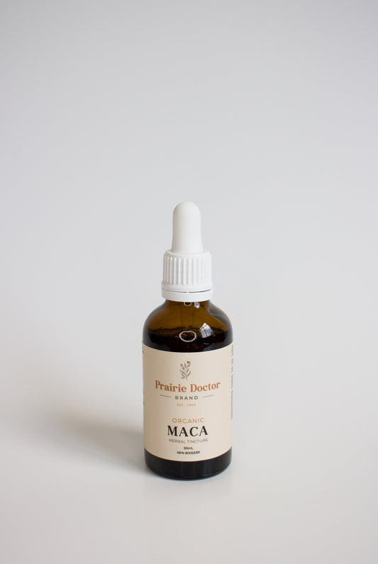 Our organic Maca herbal tincture is crafted using organic, sustainably sourced Maca root. Maca is known for its ability to support balanced moods as well as sexual health.