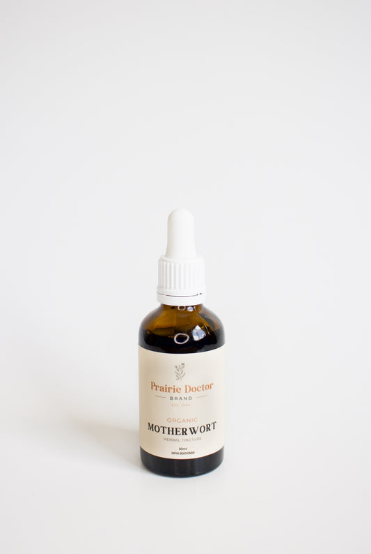Our organic Motherwort herbal tincture is made using organic, sustainably sourced Motherwort herb. Motherwort is known for its ability to relieve painful menstrual pain as well as to support heart health.