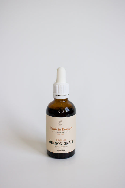 Our organic Oregon Grape herbal tincture is made using organic, sustainably sourced Oregon Grape. Oregon grape is commonly referred to in the herbal community as "poor mans Goldenseal" as it is a source of Berberine with similar benefits. Oregon Grape is most commonly used as a liver tonic.
