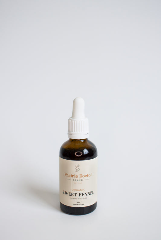 Our organic Sweet Fennel herbal tincture is crafted using organic, sustainably sourced Sweet Fennel seeds. Sweet Fennel is known for its ability to support the digestive system as well as to relieve pain associated with the menstrual cycle.