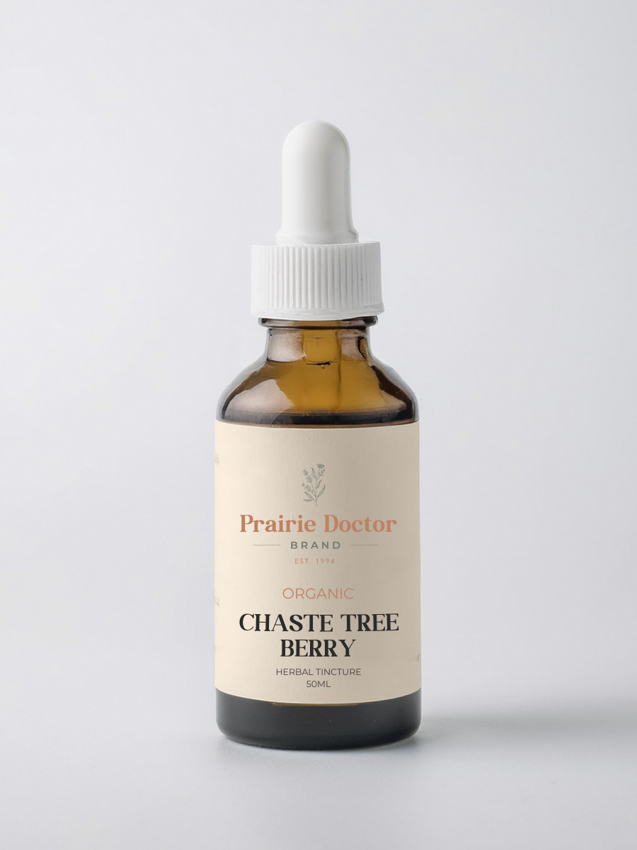 Our organic Chaste Tree Berry (Vitex) herbal tincture is crafted using organic, sustainably source Chaste Tree Berries. Chaste Tree Berry is known for its ability to help relieve symptoms of PMS, such as increased irritability and mood swings. 