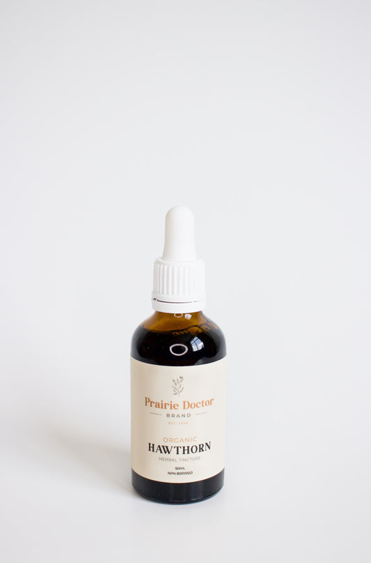 Our organic Hawthorn ﻿herbal tincture has traditionally been used in Herbal Medicine as a heart tonic.
